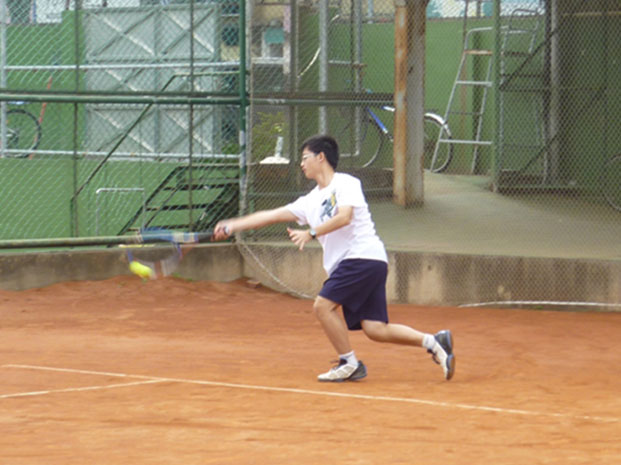 竹園盃網球賽的鏡頭